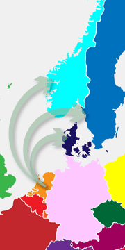 H&H Expeditie transports to Scandinavia and the Benelux